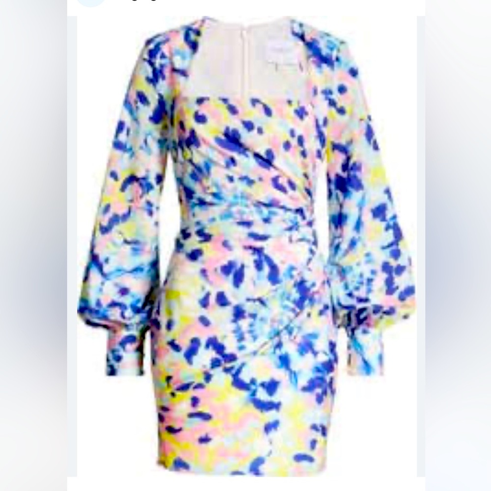 NWT- ONE33 Social Gathered Abstract Print Dress Size 4